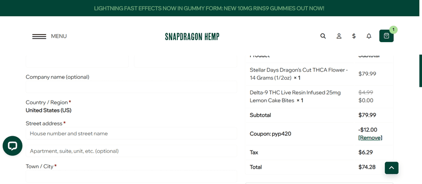 20% Off on THCA Flower - Shop at Snapdragon Hemp